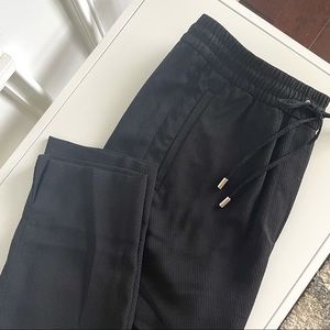 H&M black drawstring ankle pants, size 8